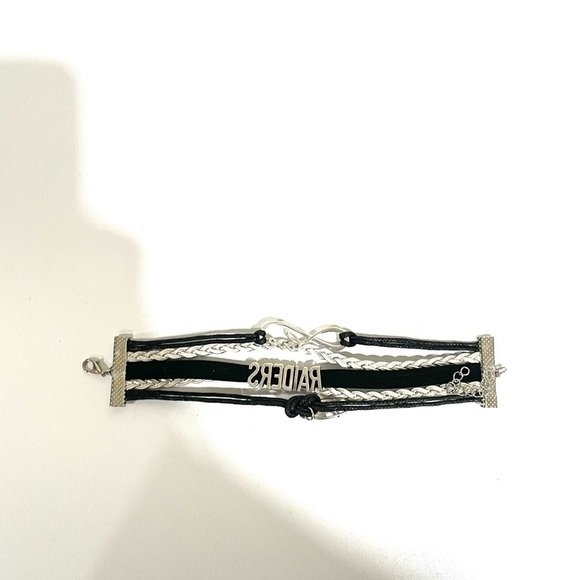 RAIDERS Love Infinity multi strand bracelet with helmet charm - Picture 4 of 6